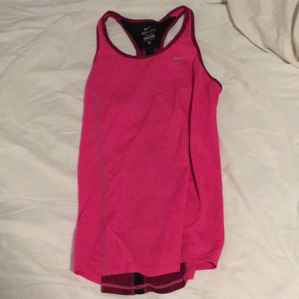 Hot Pink Nike Dri-Fit Racerback Workout Tank